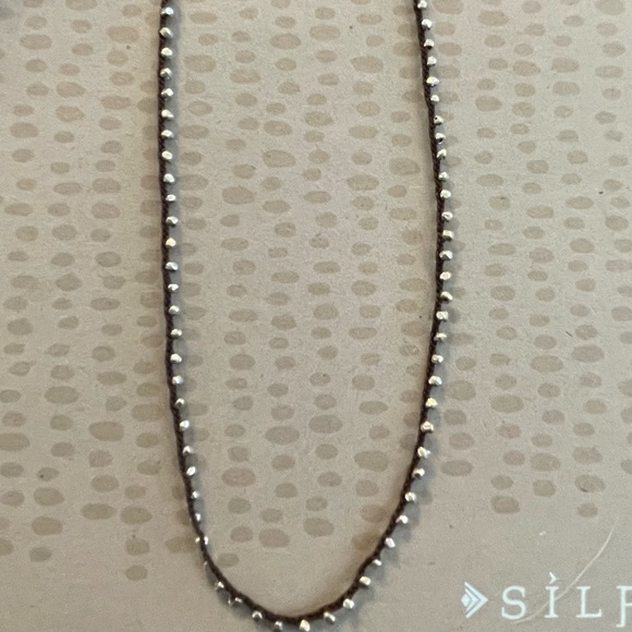 Silpada Silk Cord with Sterling Silver Beads Necklace N2107 RARE - Picture 6 of 13